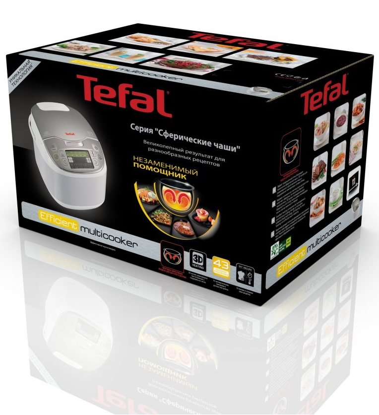 Мультиварка Tefal RK816E32 /5 л и более / 750 / 43авто-программ / Серебристый с белым photo 4