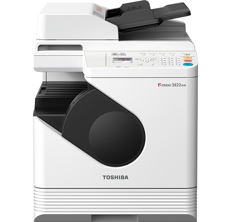 MFP A4 Toshiba e-STUDIO2822AM (Inc.Starter KIT!), Mono Copier/Printer/Scanner/Duplex/ADF 50-sheet, A4/3 28/14 ppm , 600x600 dpi, 250 sheets, Bypass: 50 sheets, 10Base-T/100Base-TX (incl. IPv6), High Speed USB 2.0, WLAN*(IEEE802.11b/g/n),T-2822E 17,5k photo 1