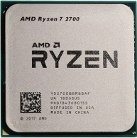 AMD Ryzen 7 2700, Socket AM4, 3.2-4.1GHz (8C/16T), 4MB L2 + 16MB L3 Cache, No Integrated GPU, 12nm 65W, Unlocked, tray