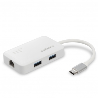 EDIMAX EU-4308, USB-C to Gigabit Ethernet + USB Hub, USB-C to RJ-45 LAN connector, 3xUSB3.0 thumbnav 1