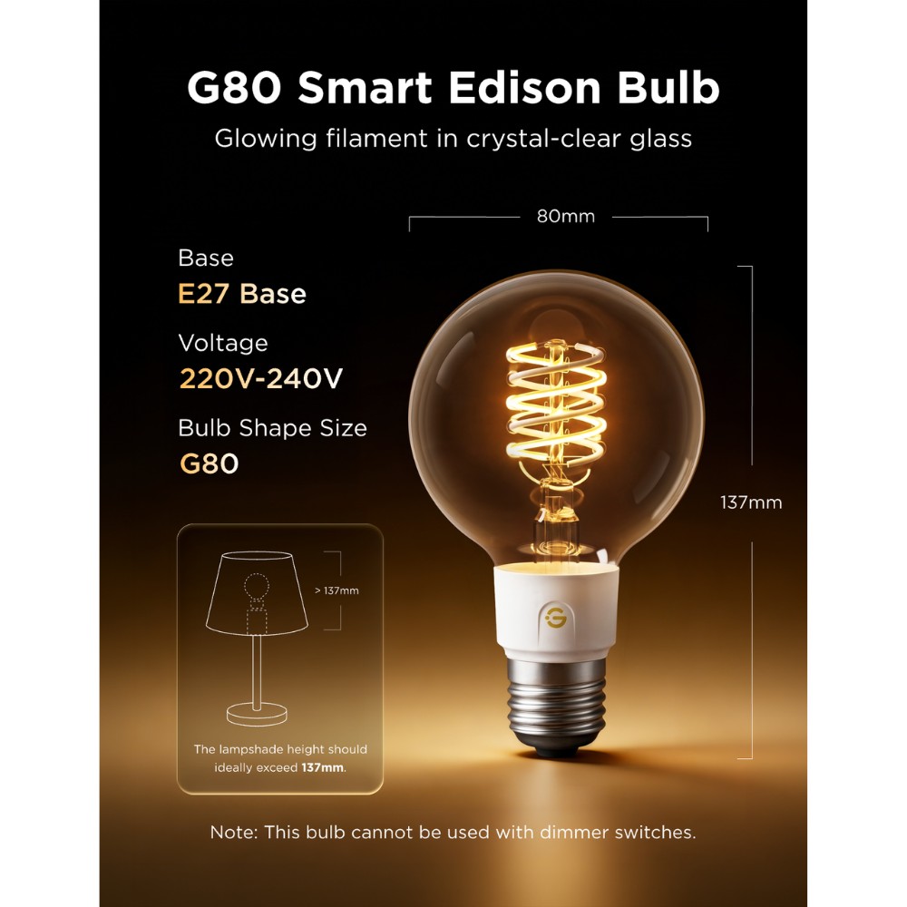 Умная лампа Эдисона GOVEE G80 (2 Pack) E27 photo 2