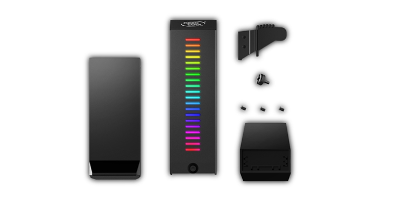 DEEPCOOL ”GH-01 A-RGB”,  A-RGB adjustable Stand, colorful and reliable Graphics Card Holder, Modular Design, 232g photo 4