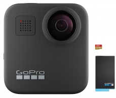 Action Camera GoPro MAX 360 footage, Photo-Video Resolutions:16.6MP/30FPS-5.6K30, 2xslow-motion, waterproof 5m,6x microphones Spherical audio, Max hyper smooth video,Live streaming,Time Lapse,PowerPano,GPS,Wi-Fi,Bluetooth,microSD,USB-C,1600mAh,154g thumbnav 1