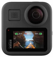 Action Camera GoPro MAX 360 footage, Photo-Video Resolutions:16.6MP/30FPS-5.6K30, 2xslow-motion, waterproof 5m,6x microphones Spherical audio, Max hyper smooth video,Live streaming,Time Lapse,PowerPano,GPS,Wi-Fi,Bluetooth,microSD,USB-C,1600mAh,154g thumbnav 3