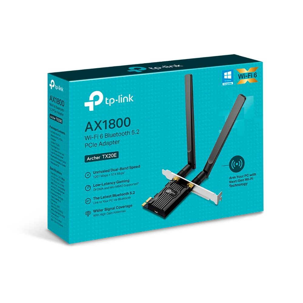 PCI Express / Wi-Fi 6 Adapter / TP-LINK Archer TX20E /  Dual Band AX1800 / BT 5.0 photo 2
