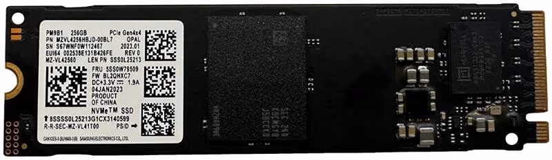 M.2 NVMe SSD Samsung  PM9B1, 256GB 