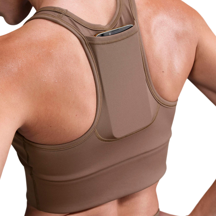 Bra sportive Nike W NK SWSH LL PCKT BRA / Femei / S / Maro photo 5