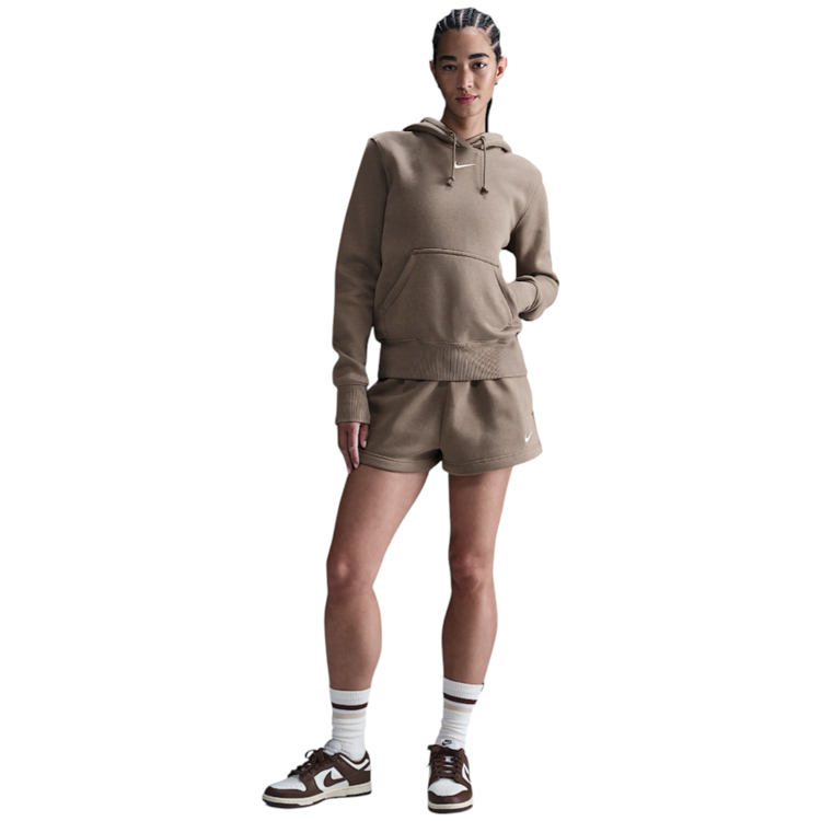 Hanorac Nike W NSW PHNX FLC STD PO HOODIE L Maro Femei photo 4
