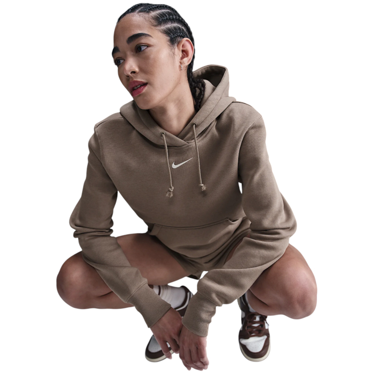 Hanorac Nike W NSW PHNX FLC STD PO HOODIE L Maro Femei photo 5
