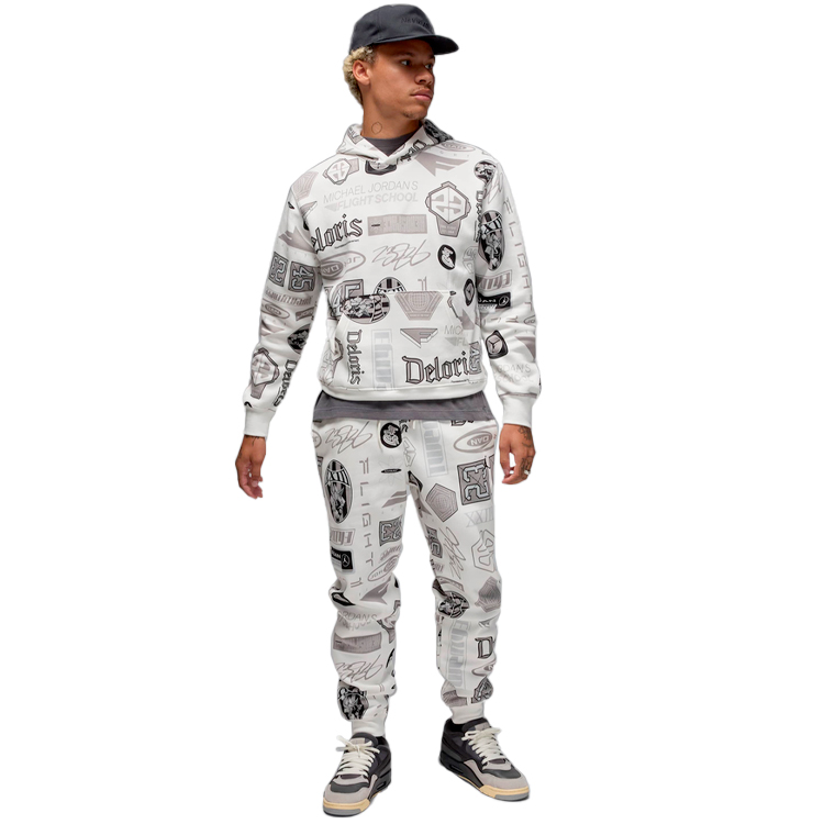 Pantaloni Nike M J ESS AOP FLC PANT XL Alb Barbati photo 4