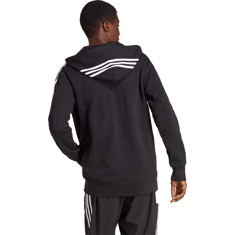 Мужская Толстовка Adidas M 3S FT FZ HD S Черный photo 2