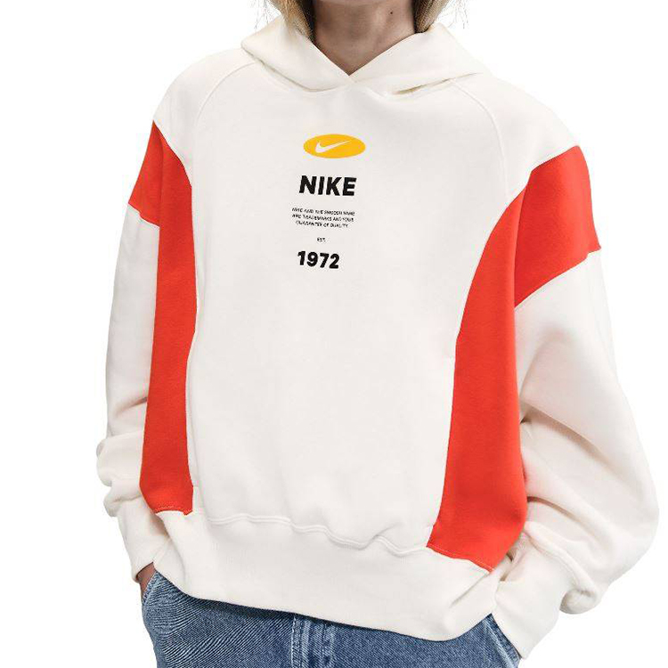 Jacheta Nike W NSW PHNX FLC REMIX OOS HDY S Bej Femei photo 3