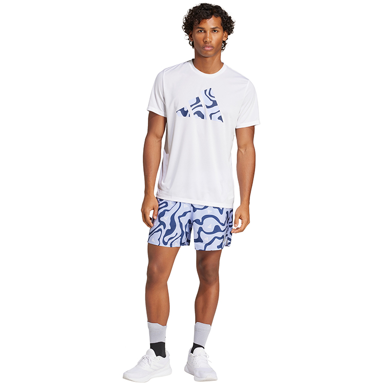 Футболка мужская Adidas RUN IT BL TEE M S Белый photo 2