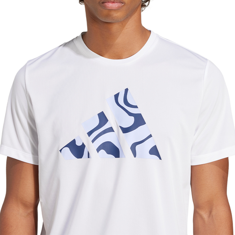 Футболка мужская Adidas RUN IT BL TEE M S Белый photo 4