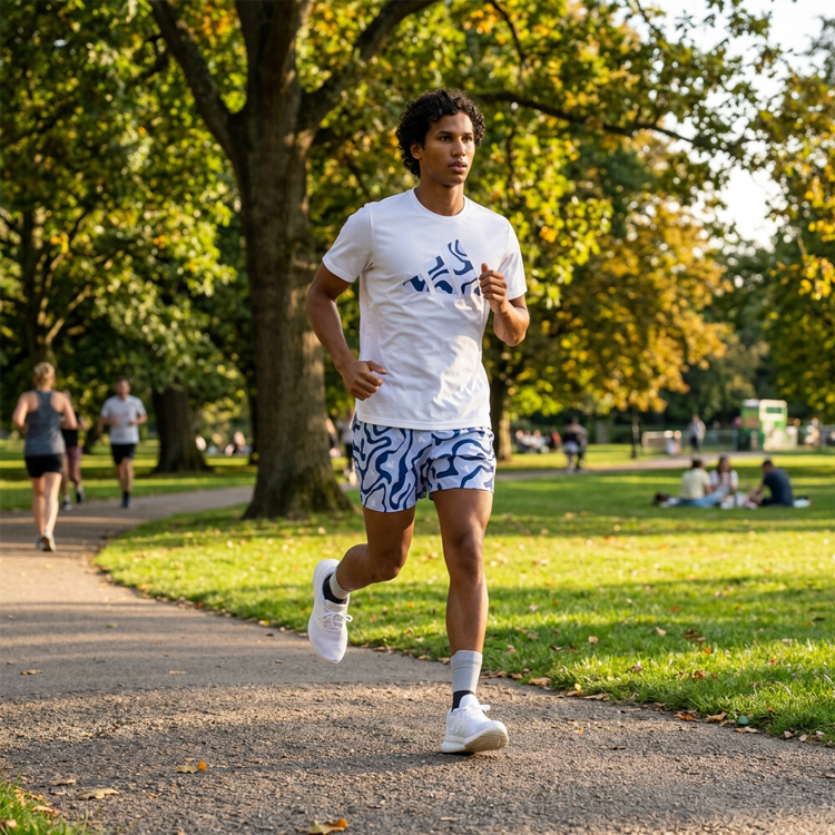 Футболка мужская Adidas RUN IT BL TEE M S Белый photo 5