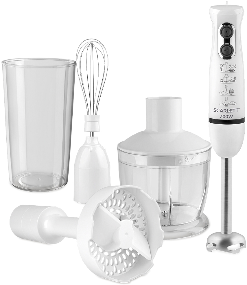 Blender Scarlett SCHB42M33, 600 ml, 700 W, 2 trepte viteza, Alb photo 1