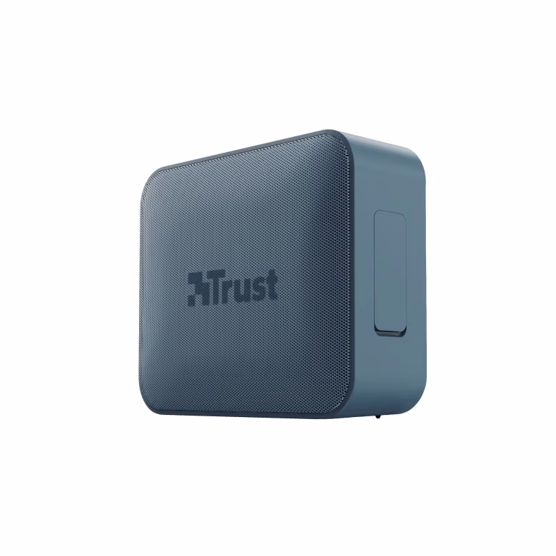 Trust Zowy Compact Bluetooth Wireless Speaker 10W, Waterproof IPX7, Up to 12 hours, Link two speakers wirelessly to boost your party, microSD or 3.5mm aux input, built-in microphone, Blue 