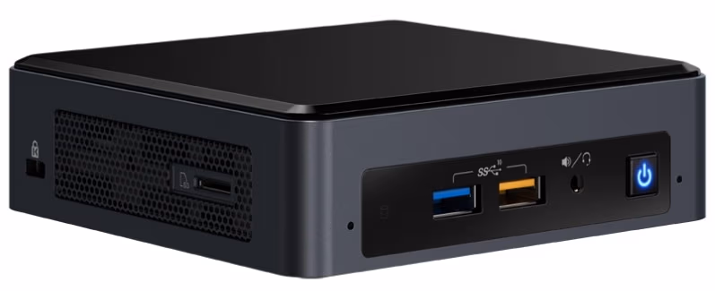 Mini PC (Barebone) Intel® NUC Kit NUC7i3DNH2E (Intel® Core™ i3-7100U 2C/4T 2.4GHz, 2x SO-DIMM DDR4(max32GB), 1x2.5 SSD/HDD", 1xM.2 PCIe X4, 1xM.2 22x30 (key E) slot, Intel® HD Graphics 620, 2xHDMI 2.0a; DP1.4, 4xUSB 3.0, 1xGbE LAN, WiFi AC /BT4.2) 
