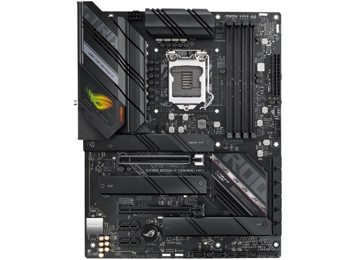 ASUS ROG STRIX B560-F GAMING WIFI, Socket 1200, Intel® B560 (11/10th Gen CPU), Dual 4xDDR4-5000, HDMI, DP, CPU iGPU, 2xPCIe X16 4.0, 6xSATA3, 2xPCIex1, RAID, 3xM.2 4.0, S1220A HDA, 2.5GbE LAN, WiFi6,3xUSB3.2Gen2 TypeC+A, 5xUSB3.2, Aura Sync RGB, ATX photo 1