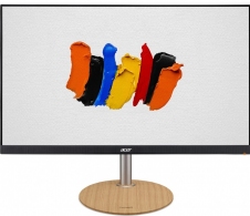 23.8" ACER IPS LED ConceptD CP1241YV ZeroFrame Black/Silver/Wood (2ms, 2M:1, 250cd, 1920x1080, 178°/178°, Refresh Rate 165Hz, DCI-P3 95%, DELTA E<2, HDR, 2 x HDMI, DisplayPort, AMD FreeSync, Speakers 2 x 2W, Height Adjustment, Audio Line-out, VESA) thumbnav 1