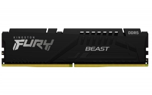 8GB DDR5-4800  Kingston FURY® Beast DDR5, PC38400, CL38, 1.1V, 1Rx16, Auto-overclocking, Asymmetric BLACK low-profile heat spreader, Intel XMP 3.0 Ready  (Extreme Memory Profiles)