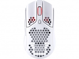 HYPERX Pulsefire Haste Wireless Gaming Mouse, White, Connection Type: 2.4GHz Wireless / Wired, Ultra-light hex shell design, 400–16000 DPI, 4 DPI presets, Pixart PAW3335 Sensor, TTC Golden Micro Dustproof Switch, Battery Life: Up to 100 hours, 59g