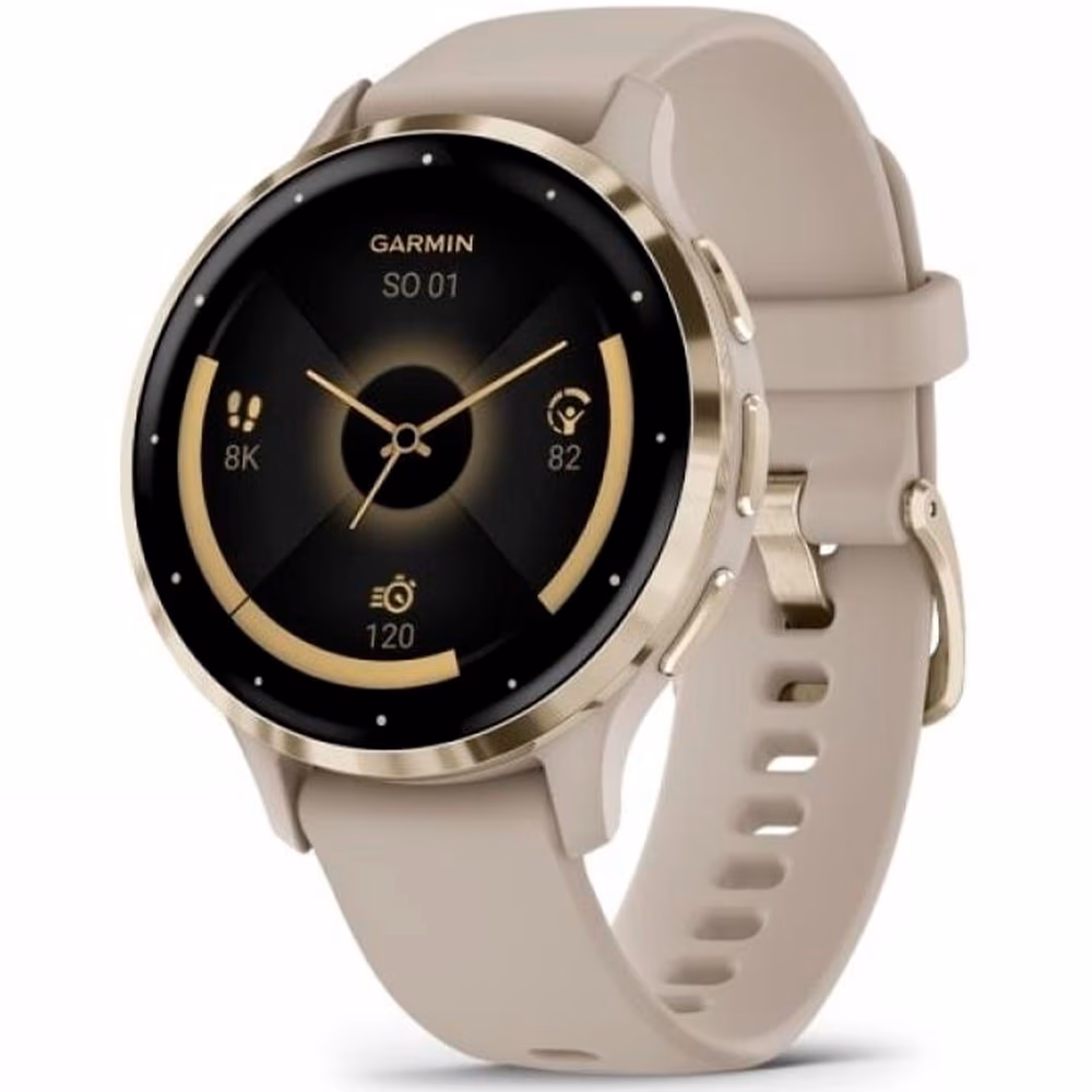 Garmin Venu 3S, French Gray / Soft Gold 