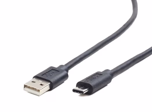 Cable USB2.0/Type-C - 1.8m - Cablexpert CCP-USB2-AMCM-6, 1.8 m, USB 2.0 A-plug to type-C plug, Black 