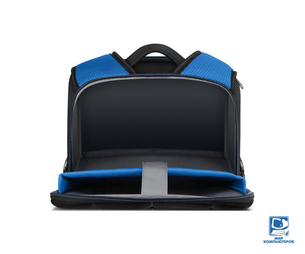 15.6'' NB Backpack - Dell Essential Backpack , Water bottle holder, water resistant, zippered front pocket, reflective elements, foam padded laptop compartment, Black reflective printing (E51520P). photo 6