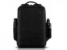 15.6'' NB Backpack - Dell Essential Backpack , Water bottle holder, water resistant, zippered front pocket, reflective elements, foam padded laptop compartment, Black reflective printing (E51520P). thumbnav 1