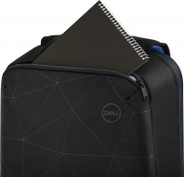 15.6'' NB Backpack - Dell Essential Backpack , Water bottle holder, water resistant, zippered front pocket, reflective elements, foam padded laptop compartment, Black reflective printing (E51520P). thumbnav 5