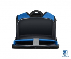 15.6'' NB Backpack - Dell Essential Backpack , Water bottle holder, water resistant, zippered front pocket, reflective elements, foam padded laptop compartment, Black reflective printing (E51520P). thumbnav 6