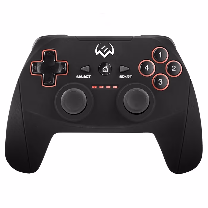 SVEN GC-2040 Wireless Gamepad, X-Input and Direct-Input modes support, 4 axes, D-Pad, 2 mini joysticks and 11 buttons, USB, Black 