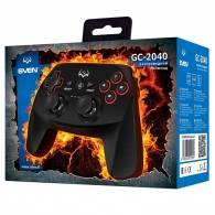 SVEN GC-2040 Wireless Gamepad, X-Input and Direct-Input modes support, 4 axes, D-Pad, 2 mini joysticks and 11 buttons, USB, Black thumbnav 4