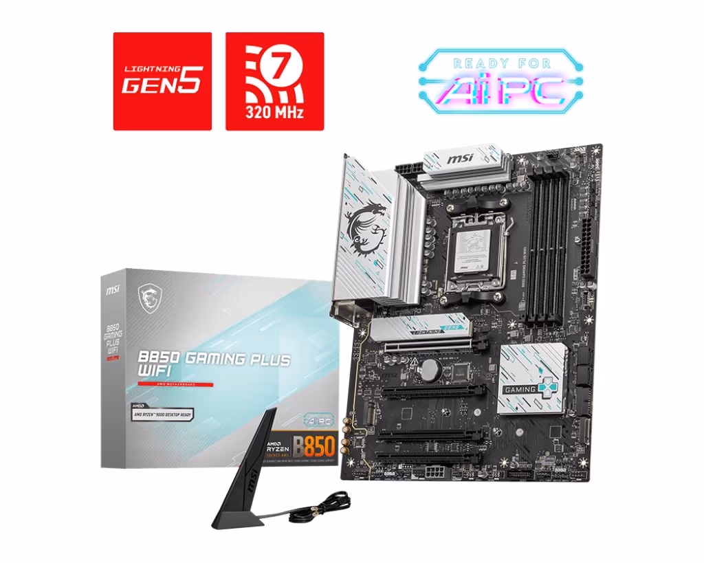 Материнская плата MSI B850 GAMING PLUS WIFI / AM5 / B850 / DDR5 / ATX 