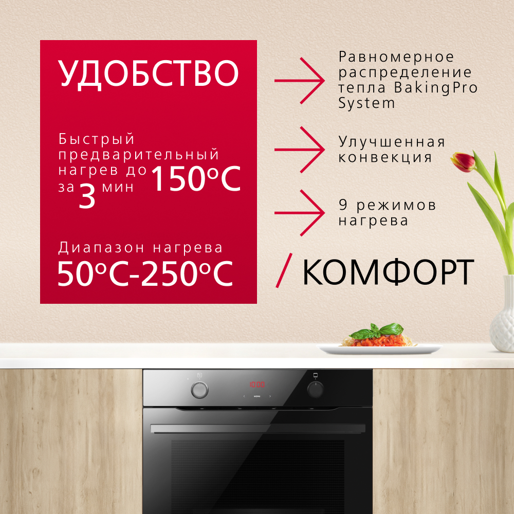 Встраиваемый духовой шкаф Hansa BakingPro BOES683020 photo 3