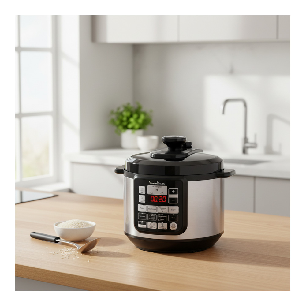 Мультиварка- скороварка Moulinex CE620D34 /5 л и более / 1000 / 22авто-программ / Черный photo 9