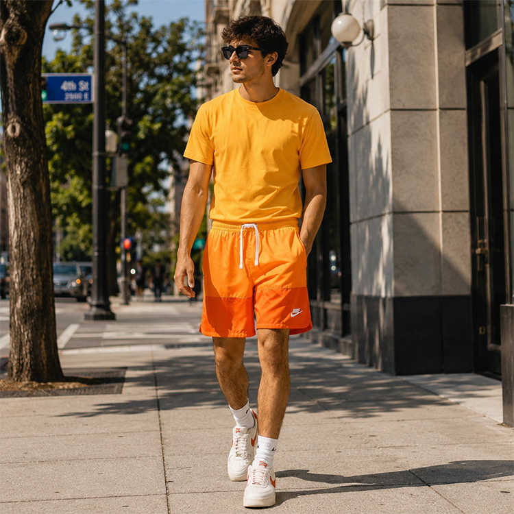 Шорты мужские Nike M NSW SPE WVN FLOW LONG SHORT 2XL Оранжевый photo 5