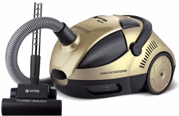 Пылесос с водяным фильтром Vitek VT-1834, 1800 Вт, 92 дБ, Синий/Черный/Золотистый 