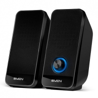 SVEN 320 Black (USB),  2.0 / 2x3W RMS, Volume control, USB power supply, Black thumbnav 1