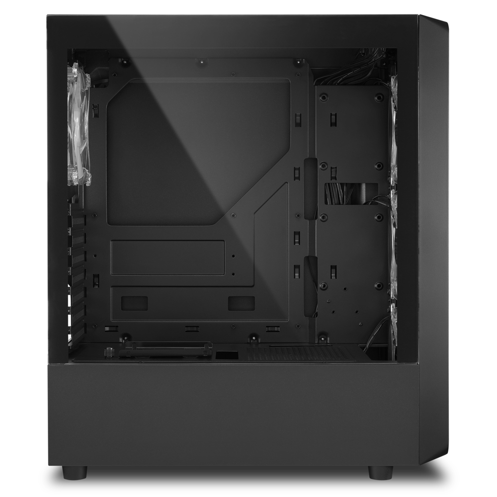 Carcasa Sharkoon TK4 RGB / w/oPSU / Side panel / 4x120mm A-RGB LED / ATX / Black photo 4