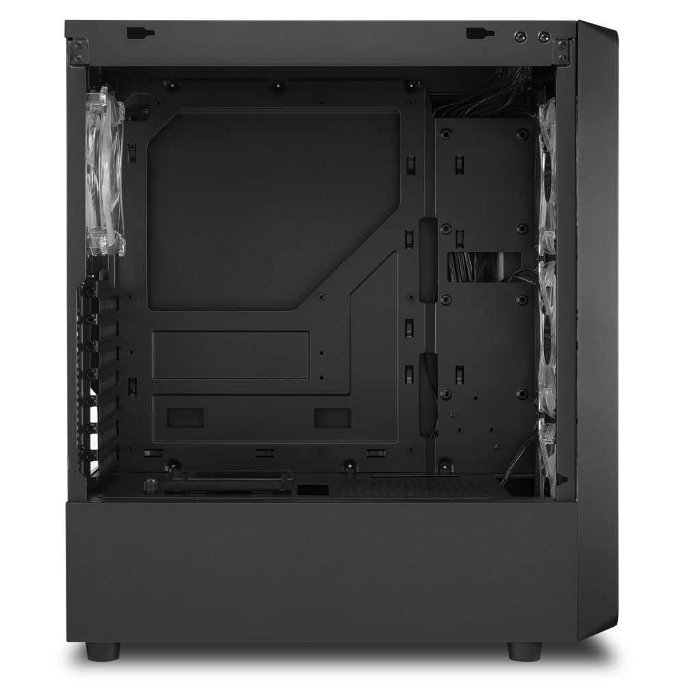 Carcasa Sharkoon TK4 RGB / w/oPSU / Side panel / 4x120mm A-RGB LED / ATX / Black photo 5