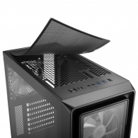 Carcasa Sharkoon TK4 RGB / w/oPSU / Side panel / 4x120mm A-RGB LED / ATX / Black thumbnav 7