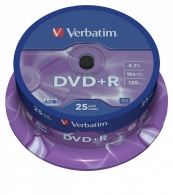 Verbatim DataLifePlus DVD+R AZO 4.7GB 16X MATT SILVER SURFAC - Spindle 25pcs. thumbnav 1