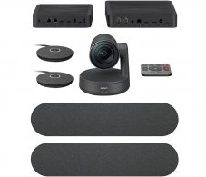 Logitech Video Conferencing System Rally PLUS Ultra-HD, 4K (2160p 30fps), Total Room Coverage 260°h x 190°v, 15X zoom (5X optical and 3X digital), 2x Rally Speaker, 2x Rally Mic Pod 4.5m pickup range (Up to 7 optional Expansion Mic), for large rooms thumbnav 1