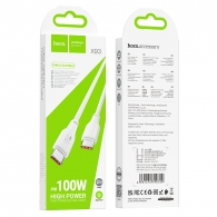 Кабель Type-C на Type-C HOCO “X93 Force” / 1m / TPE / 100W / up to 3A / White thumbnav 2