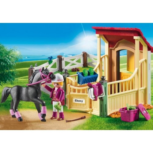 PM6934 Horse Satble with Arabian photo 1