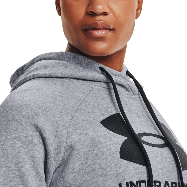 Hanorac Under Armour Rival Fleece Logo Hoodie L Gri Femei photo 3
