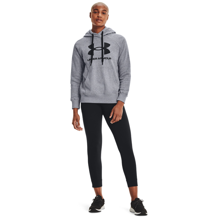 Hanorac Under Armour Rival Fleece Logo Hoodie L Gri Femei photo 5
