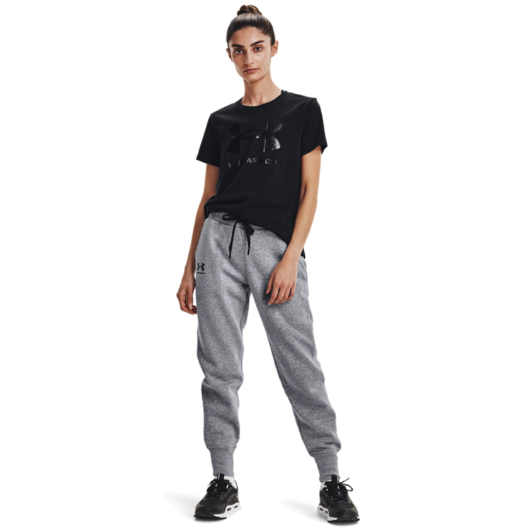 Pantaloni Under Armour Rival Fleece Joggers L Gri Femei photo 4